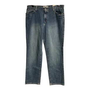 Tommy Hilfiger Womens Boyfriend Jeans Size 14L Medium Wash Denim Relaxed Fit